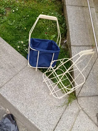 Cestas de picnic de tela y metal