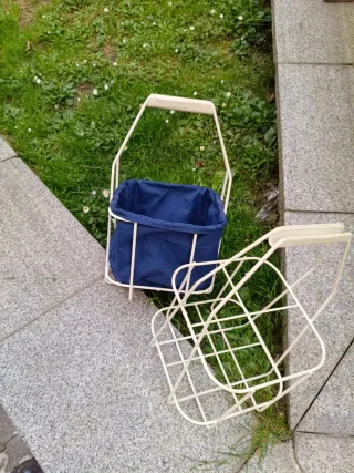 Cestas de picnic de tela y metal