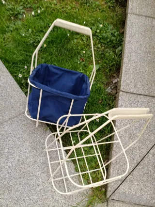 Cestas de picnic de tela y metal