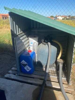 Piscina desmontable madera y plástico