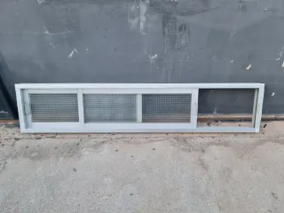 Ventana corredera aluminio plata