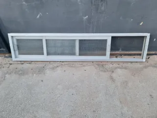 Ventana corredera aluminio plata