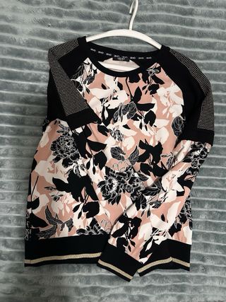 Liu Jo Blusa Floreale Nera Beige