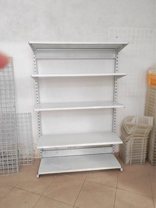 Estantería metálica blanca 1.3m