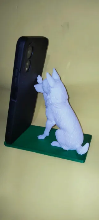 Soporte para móvil con figura de perro