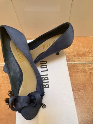 Zapatos de fiesta azul marino