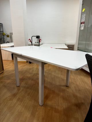 Mesa extensible blanca 90-180 cm