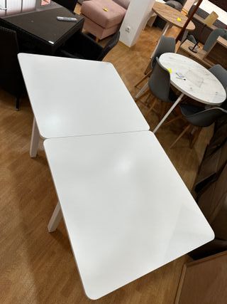 Mesa extensible blanca 90-180 cm