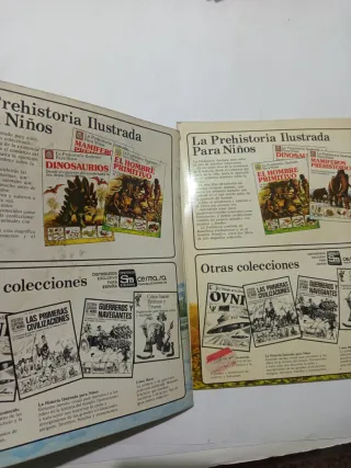 Lote 2 libros La prehistoria ilustrada para niños