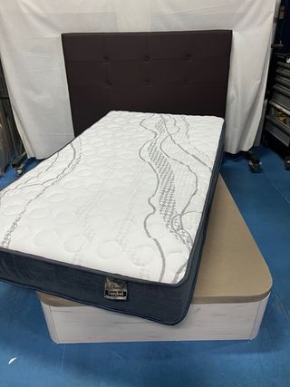 Canape Abatible y Colchon Visco 105x190