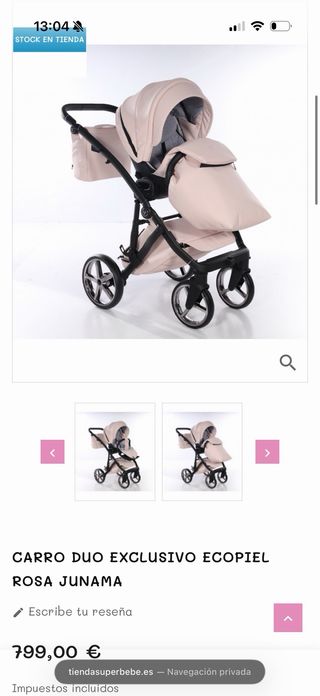 Carro Dúo Ecopiel Rosa Junama