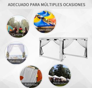 Cenador 4x3m con 4 Mosquiteras