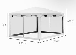 Cenador 4x3m con 4 Mosquiteras