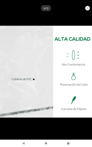 Invernadero con estantes