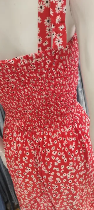 Mono rojo flores talla única