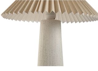 Lámpara de mesa cerámica pantalla plisada