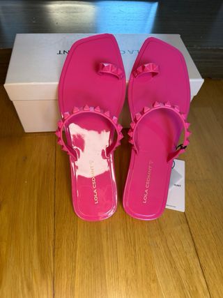 Sandalias Lola Casademunt Fucsia Talla 39 Nuevas