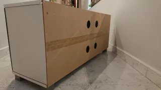 Mesa TV/Multiusos Blanca y Negra