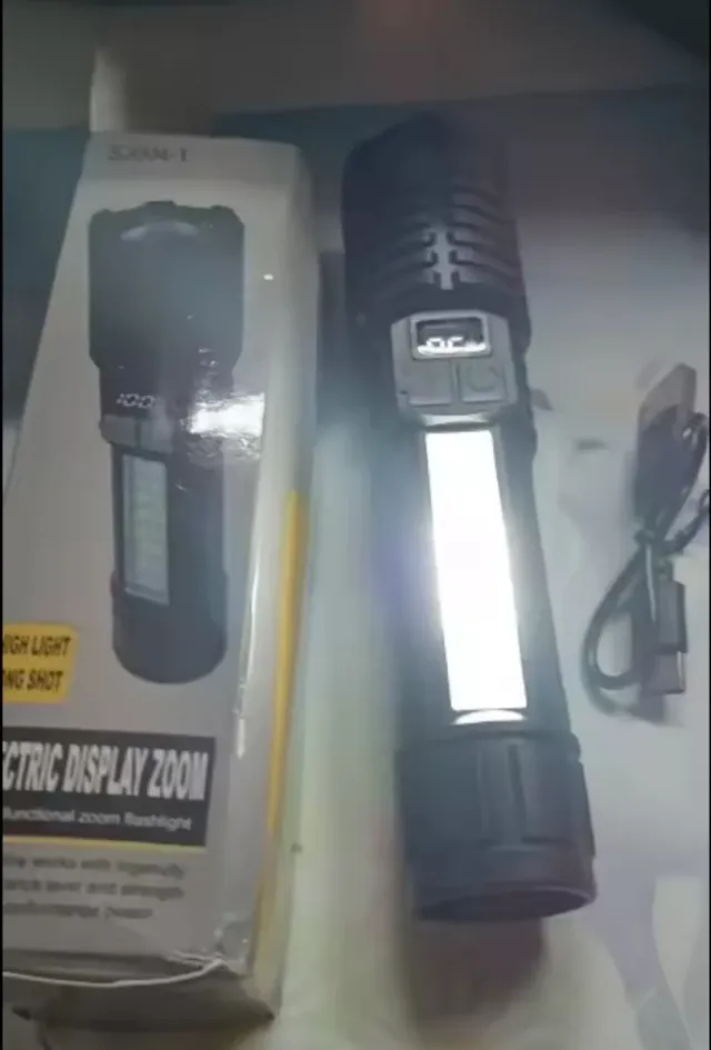 Linterna LED Súper Potente con lámpara lateral!!!