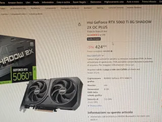 MSI GeForce RTX 5060 Ti Shadow 2X OC