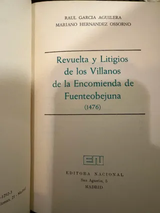 Revuelta y litigios de los villanos de la encomien