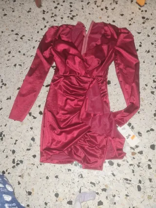 Vestido fiesta granate