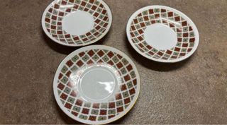 Set 3 Piattini Ceramica Decorati