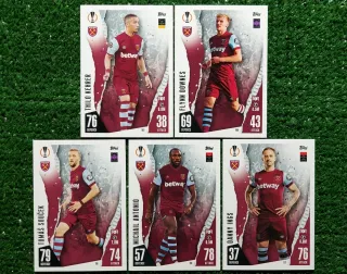 5 Carte Topps Champions League West Ham 2023/24