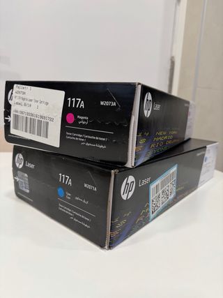Cartuchos Tinta HP 117A Magenta y Cian NUEVOS