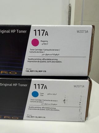 Cartuchos Tinta HP 117A Magenta y Cian NUEVOS