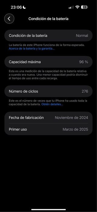 iPhone 16 Pro Max Dorado 256GB 96% Batería
