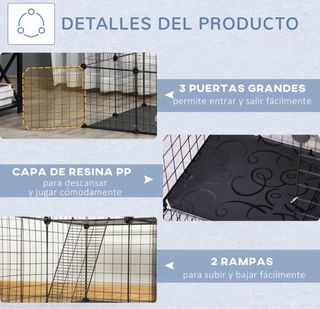 Jaula Animales Pequeños Niveles con Rampa