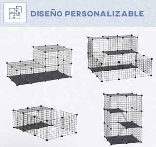 Jaula Animales Pequeños Niveles con Rampa