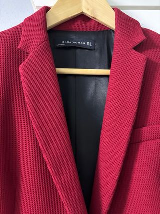 Blazer Rojo Zara Mujer