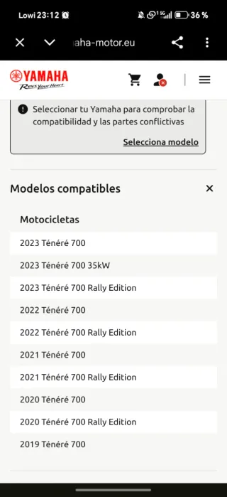 Portaequipajes original Ténéré 700