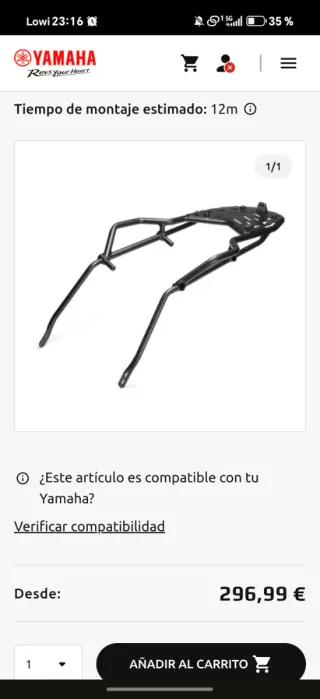 Portaequipajes original Ténéré 700