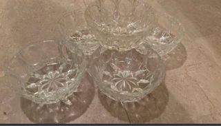 Set 5 ciotole in cristallo