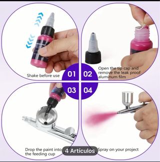 Pinturas para aerógrafo 24 colores