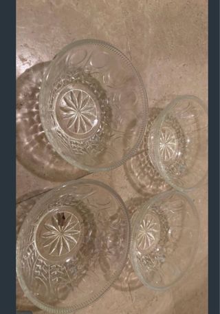 Set 4 Ciotoline Vetro Decorate