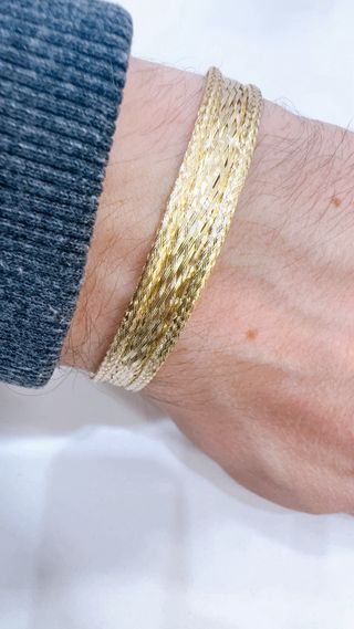 Bracciale tappeto semirigido in oro 18kt 750
