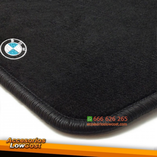 ALFOMBRILLAS SERIE 3 E90 CON LOGO BMW RIBETE NEGR