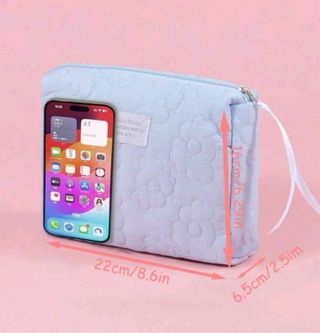 Neceser azul con flores