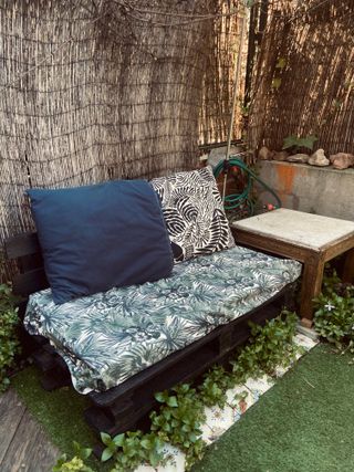 Sillón Palets Negro Exterior