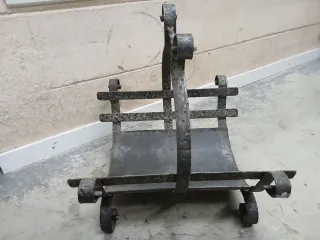 Porta legna camino ferro battuto