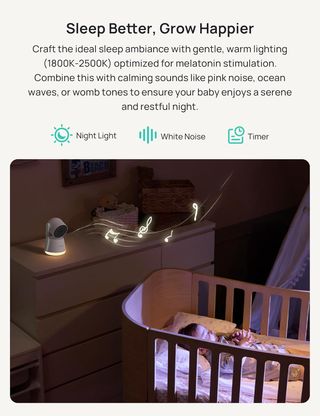 Cámara Bebé 2K/1080P + Monitor 5" + App