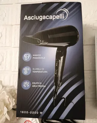 Asciugacapelli pieghevole 1800-2200W
