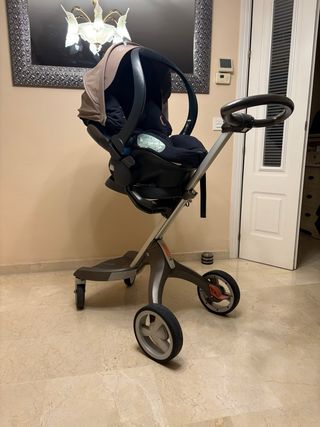Silla Stokke Xplory + Capazo + Grupo 0