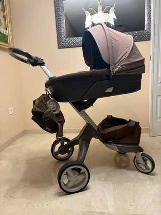 Silla Stokke Xplory + Capazo + Grupo 0