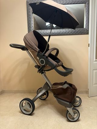 Silla Stokke Xplory + Capazo + Grupo 0