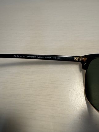 Gafas de sol Ray-Ban Clubmaster Negro/Dorado
